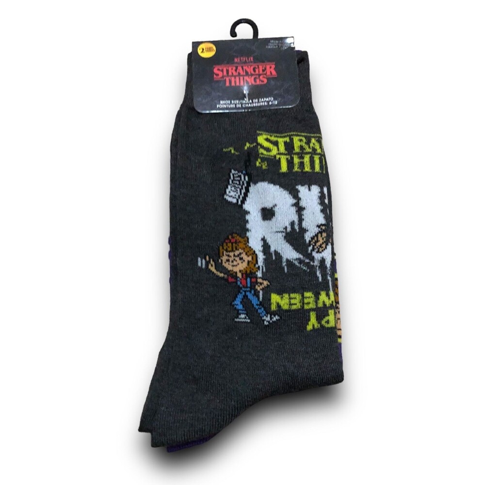Netflix Stranger Things Men's Crew Socks (2 Pairs) (6-12)